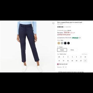 J. Crew Factory slim cropped Ruby pant
